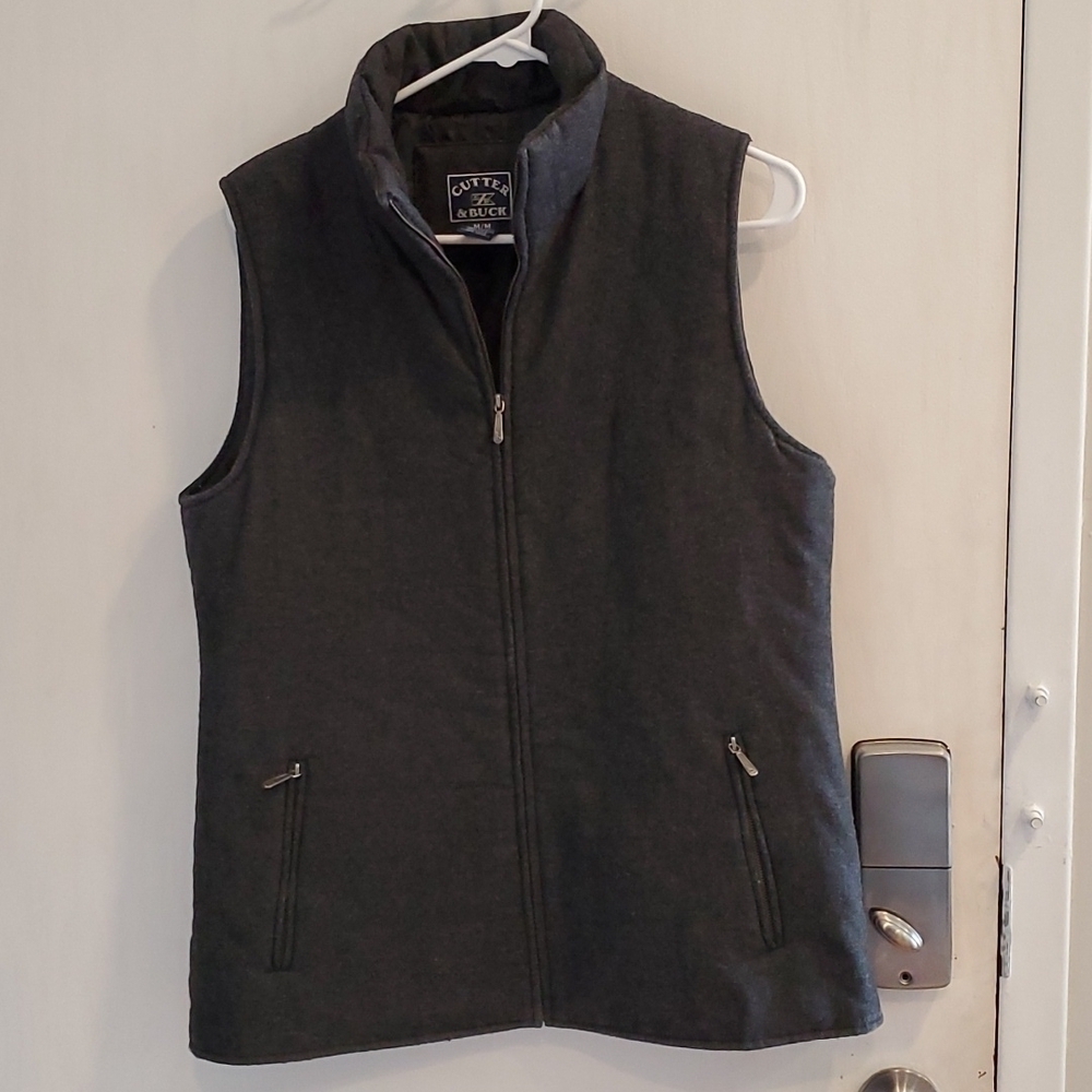 Cutter & Buck Gray Wool Blend Vest M - Picture 4 of 5